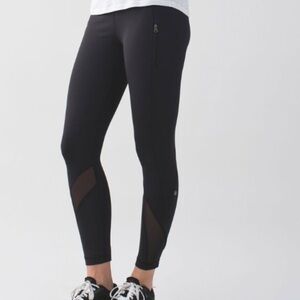 Lululemon Run Inspire Tight II Black 25” Leggings Size 2